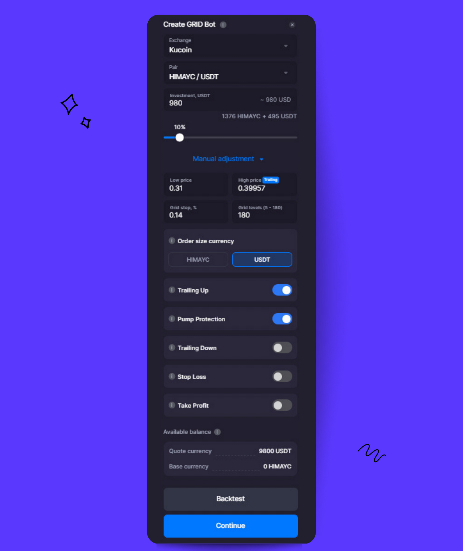 Pic. 4. The [Manual adjustment] options.