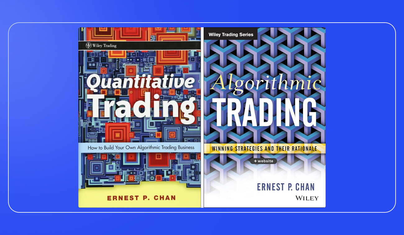 Pic. 1. Ernie Chan’s books on algo trading.