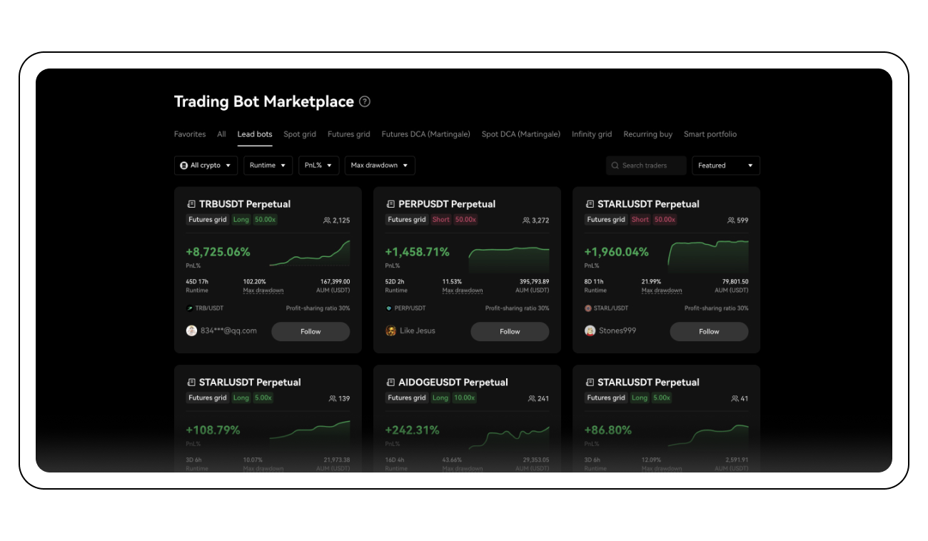 Pic. 2.1. The Trading Bot Marketplace on OKX.
