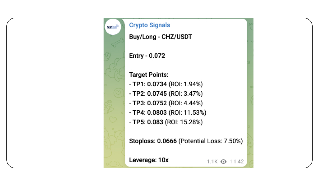 Pic. 7. Example signal from Crypto Signals.