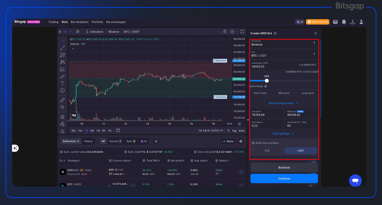 Guida al Backtesting nel Crypto Trading 2025: Strumenti, Consigli e il Supporto di Bitsgap-7