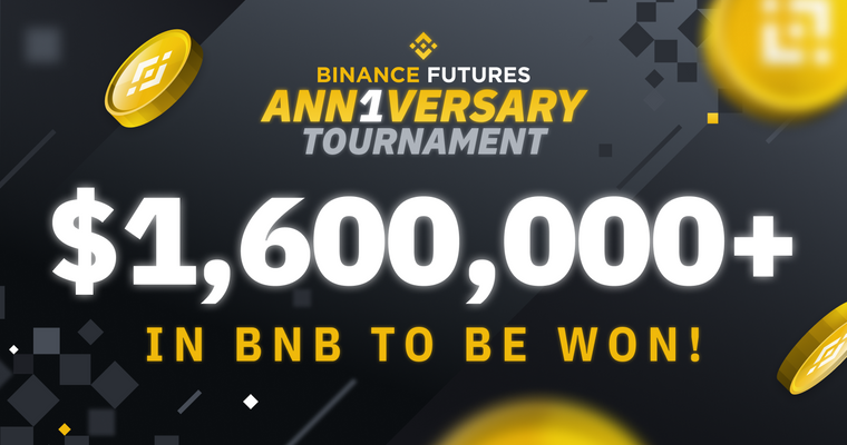 Новый торговый турнир Binance с призовым фондом $1,600,000